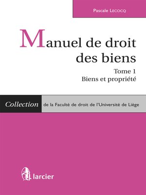 cover image of Manuel de droit des biens